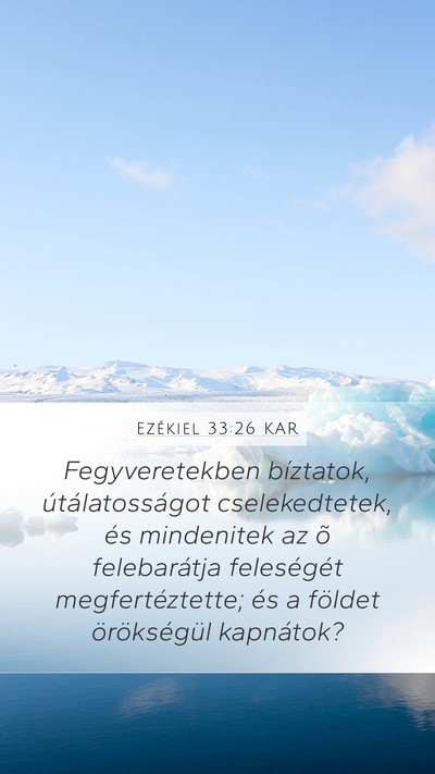 Ezékiel 33:26 KAR Bible Verse Image