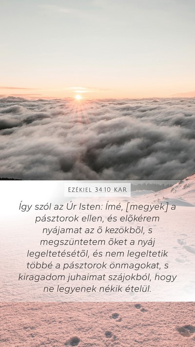 Ezékiel 34:10 KAR Bible Verse Image