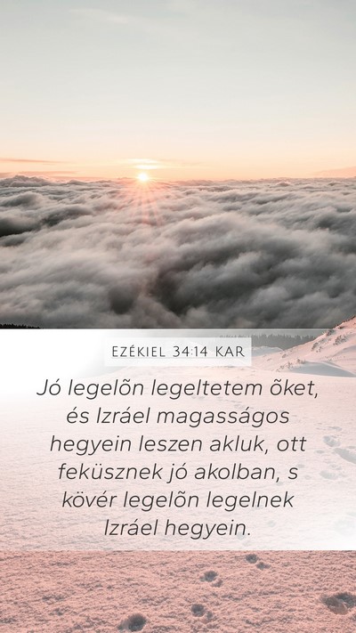 Ezékiel 34:14 KAR Bible Verse Image