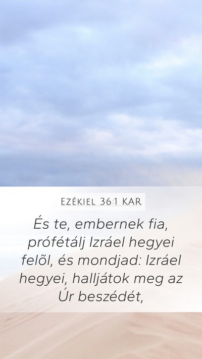 Ezékiel 36:1 KAR Bible Verse Image