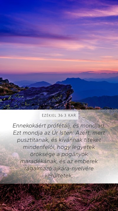 Ezékiel 36:3 KAR Bible Verse Image