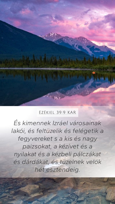 Ezékiel 39:9 KAR Bible Verse Image