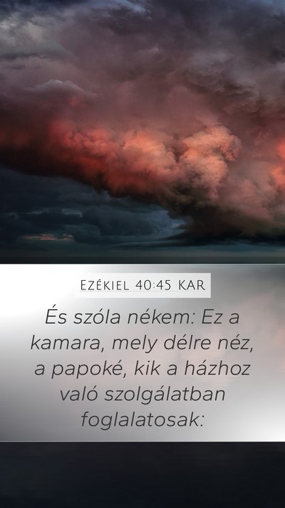 Ezékiel 40:45 KAR Bible Verse Image
