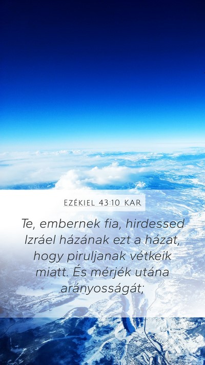 Ezékiel 43:10 KAR Bible Verse Image