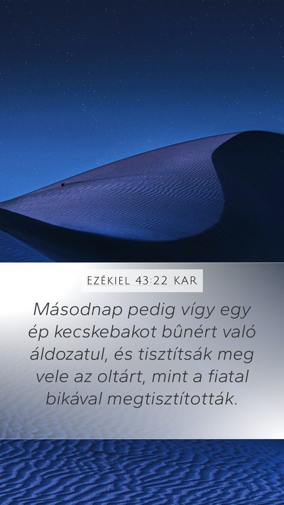 Ezékiel 43:22 KAR Bible Verse Image