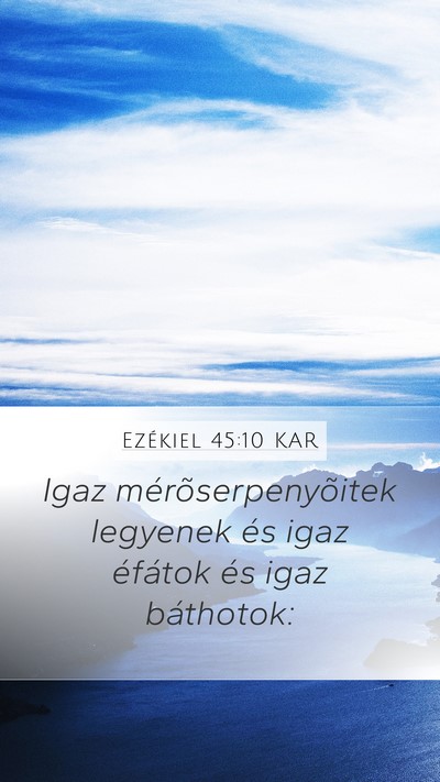 Ezékiel 45:10 KAR Bible Verse Image