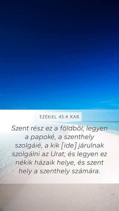 Ezékiel 45:4 KAR Bible Verse Image