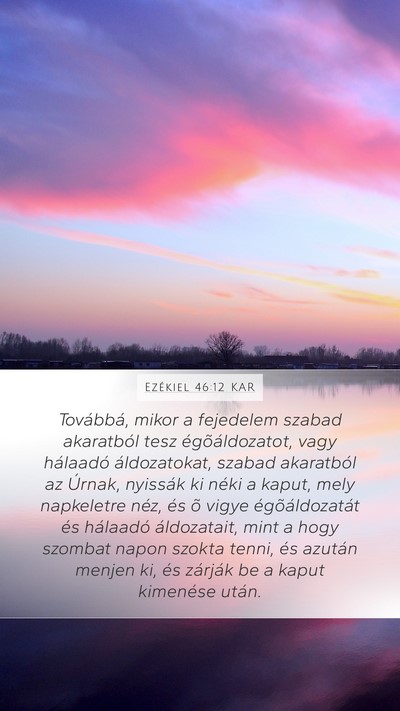 Ezékiel 46:12 KAR Bible Verse Image