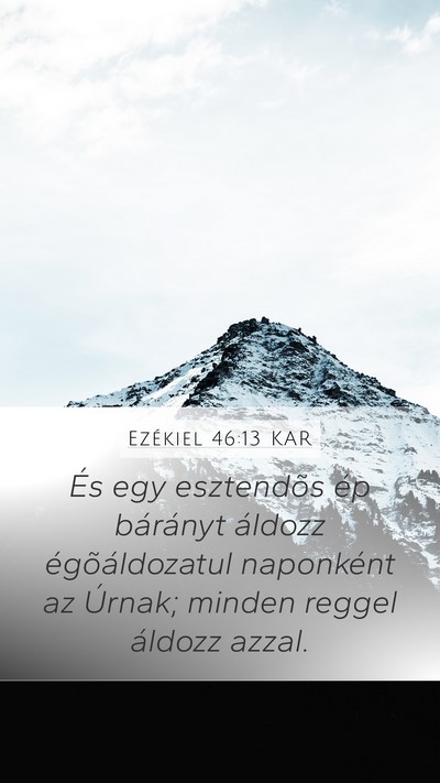 Ezékiel 46:13 KAR Bible Verse Image
