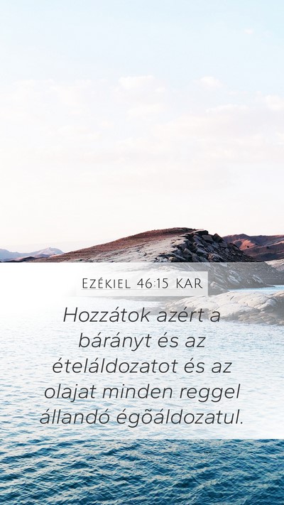 Ezékiel 46:15 KAR Bible Verse Image
