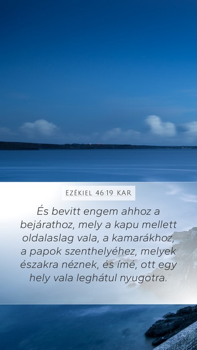Ezékiel 46:19 KAR Bible Verse Image