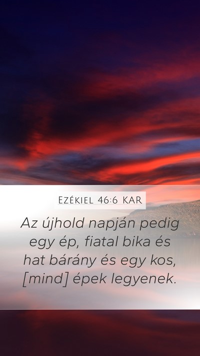 Ezékiel 46:6 KAR Bible Verse Image