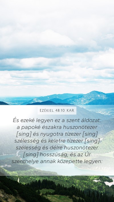 Ezékiel 48:10 KAR Bible Verse Image
