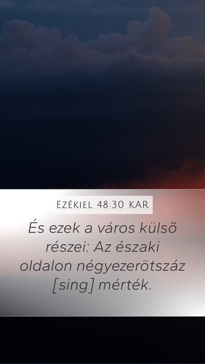 Ezékiel 48:30 KAR Bible Verse Image