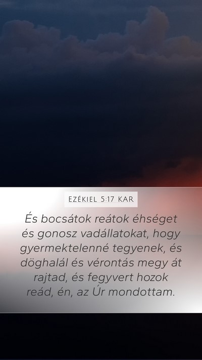 Ezékiel 5:17 KAR Bible Verse Image