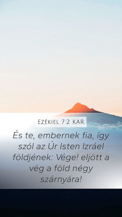 Ezékiel 7:2 KAR Bible Verse Image