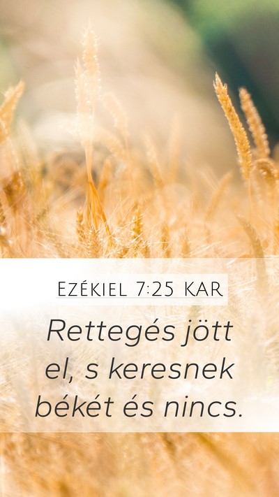 Ezékiel 7:25 KAR Bible Verse Image