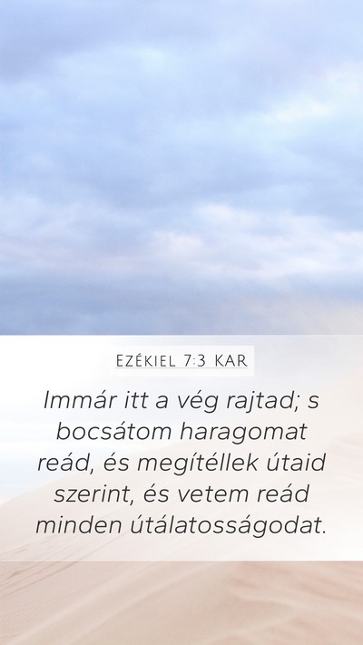Ezékiel 7:3 KAR Bible Verse Image