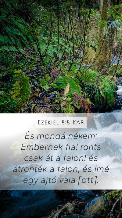 Ezékiel 8:8 KAR Bible Verse Image