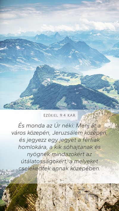 Ezékiel 9:4 KAR Bible Verse Image