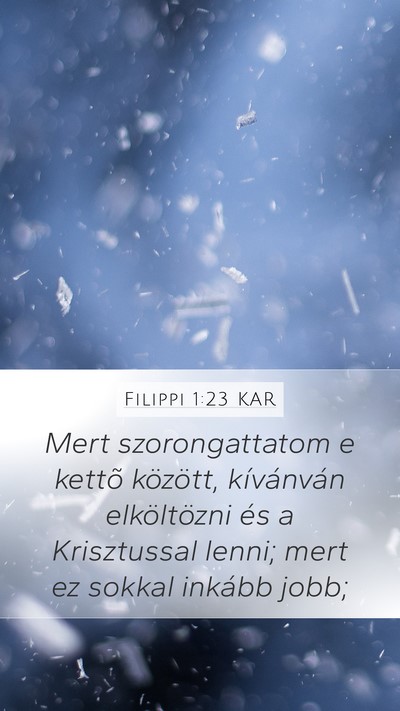 Filippi 1:23 KAR Bible Verse Image