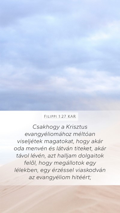 Filippi 1:27 KAR Bible Verse Image