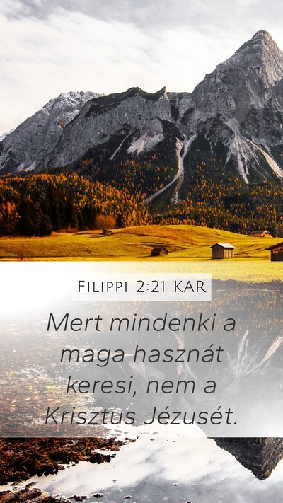 Filippi 2:21 KAR Bible Verse Image