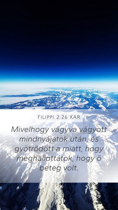 Filippi 2:26 KAR Bible Verse Image