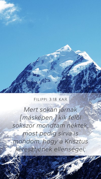 Filippi 3:18 KAR Bible Verse Image