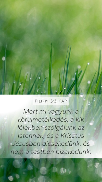 Filippi 3:3 KAR Bible Verse Image