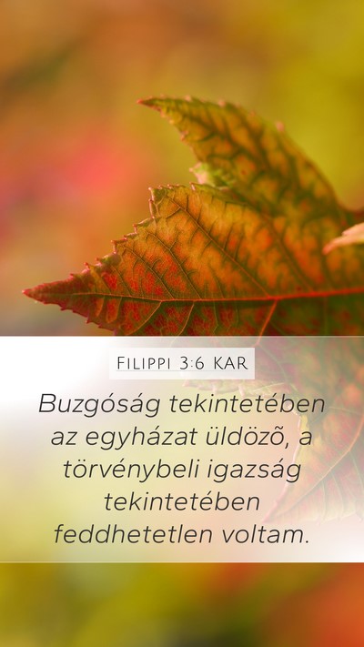 Filippi 3:6 KAR Bible Verse Image