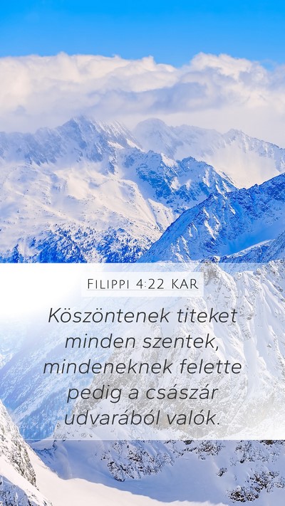 Filippi 4:22 KAR Bible Verse Image