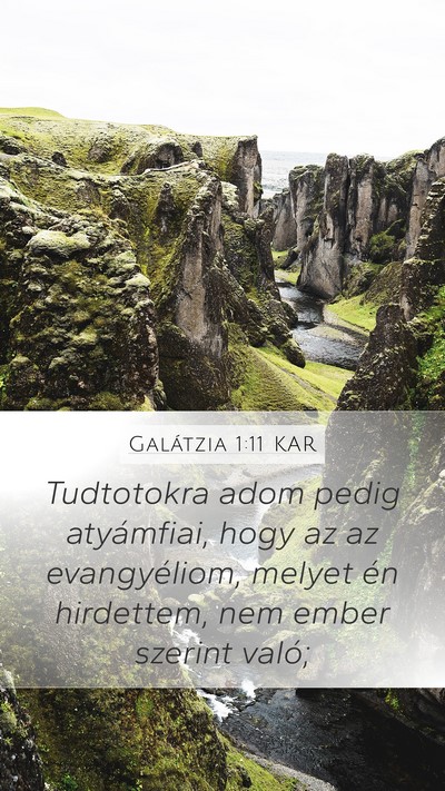 Galátzia 1:11 KAR Bible Verse Image