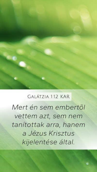 Galátzia 1:12 KAR Bible Verse Image
