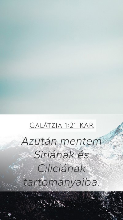 Galátzia 1:21 KAR Bible Verse Image