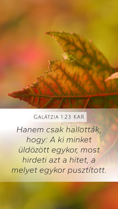 Galátzia 1:23 KAR Bible Verse Image