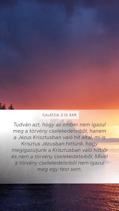 Galátzia 2:16 KAR Bible Verse Image