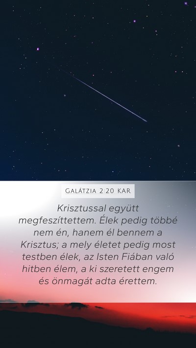 Galátzia 2:20 KAR Bible Verse Image