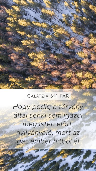 Galátzia 3:11 KAR Bible Verse Image