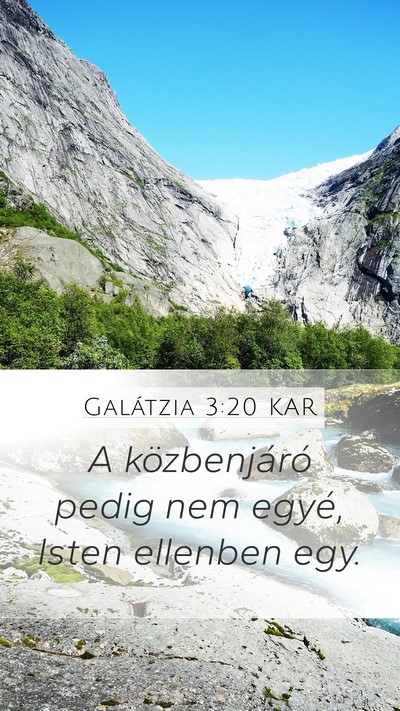Galátzia 3:20 KAR Bible Verse Image