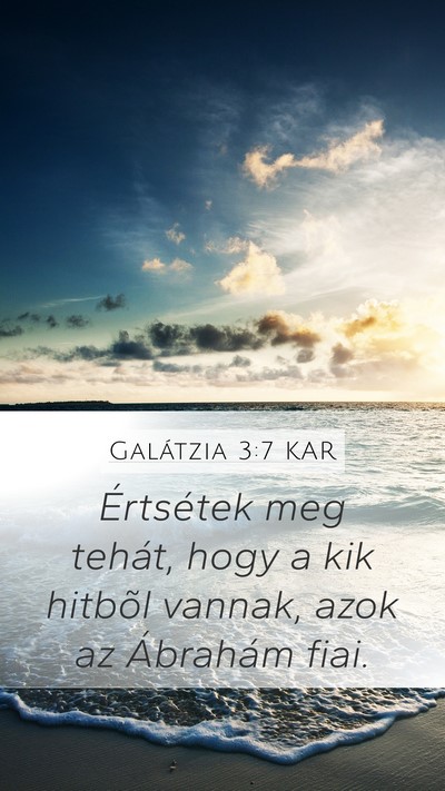 Galátzia 3:7 KAR Bible Verse Image