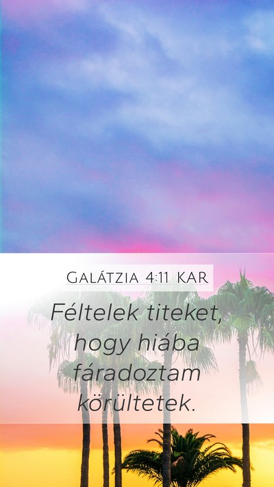 Galátzia 4:11 KAR Bible Verse Image