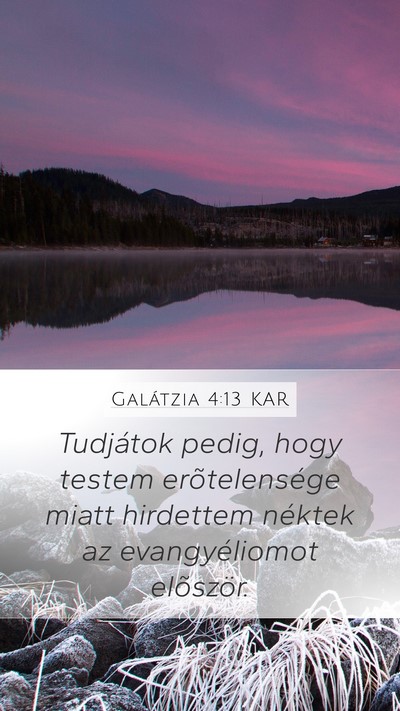 Galátzia 4:13 KAR Bible Verse Image