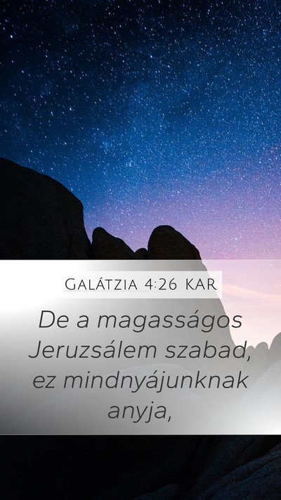 Galátzia 4:26 KAR Bible Verse Image