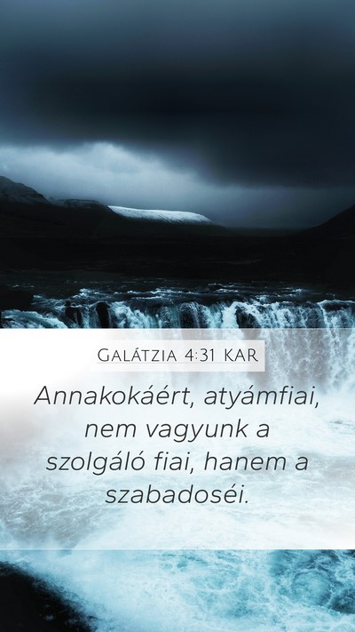 Galátzia 4:31 KAR Bible Verse Image