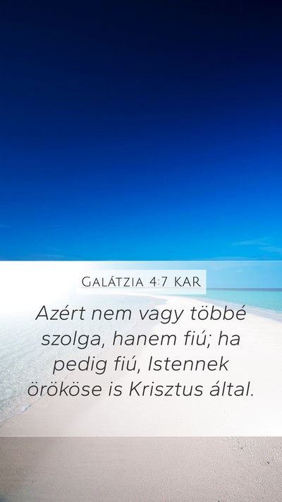 Galátzia 4:7 KAR Bible Verse Image