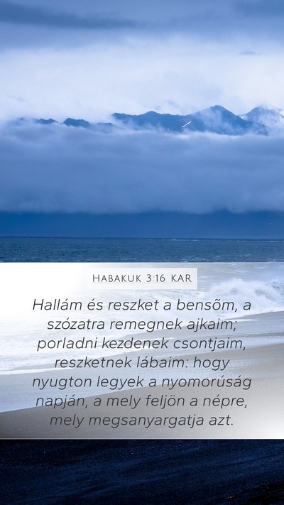Habakuk 3:16 KAR Bible Verse Image