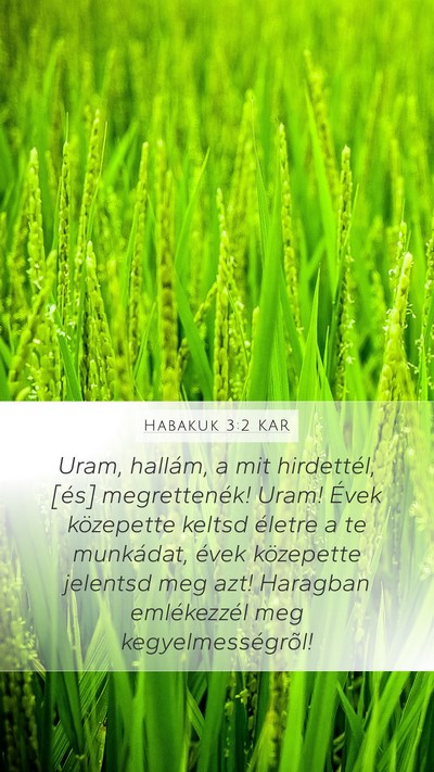 Habakuk 3:2 KAR Bible Verse Image