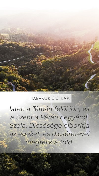 Habakuk 3:3 KAR Bible Verse Image