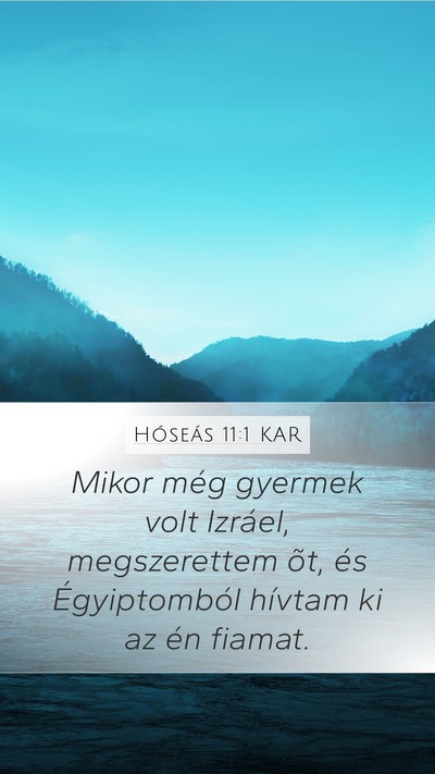 Hóseás 11:1 KAR Bible Verse Image